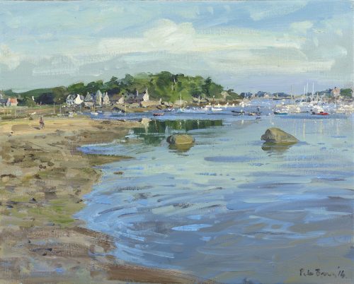 Saint-Guirec Port from Rue de Moulin a  Mer, Morning