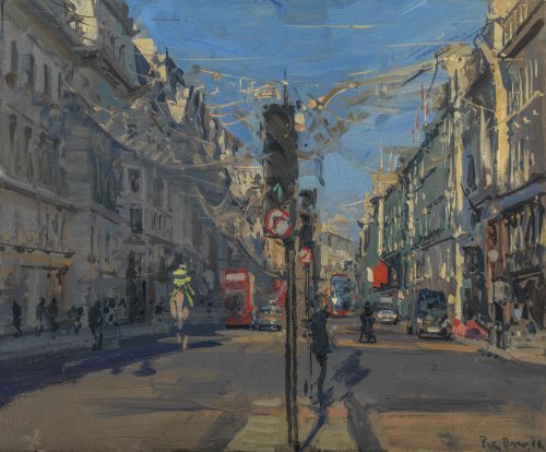 The Christmas Lights on Regent Street in the Winter Sun