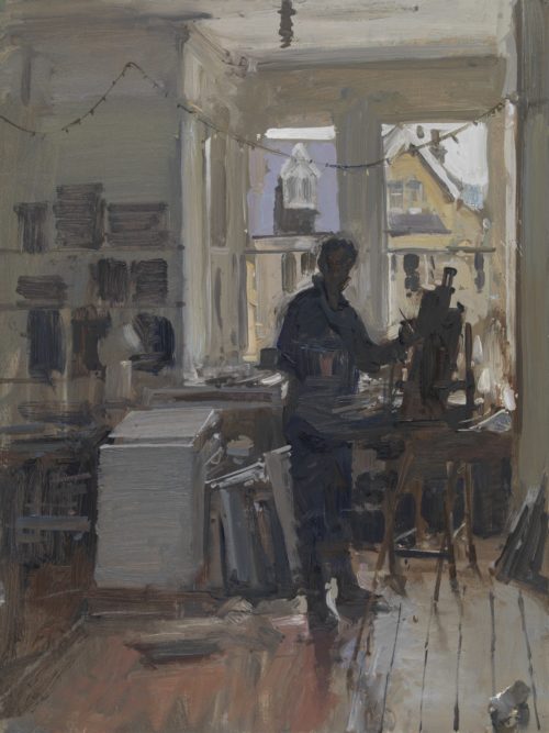 Self Portrait in the Studio, Rainy Day