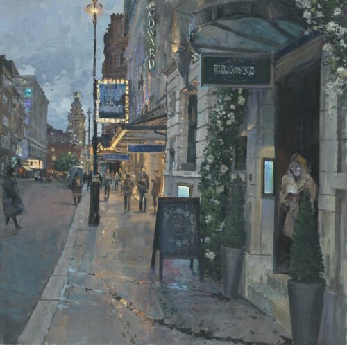 Checking the Uber, St Martin's lane