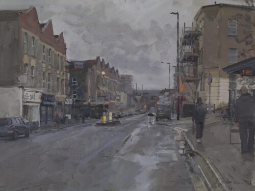 Bus Stop, Rain, North Street, Bedminster 2024