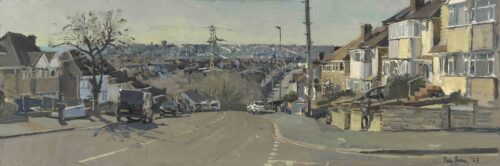 Towards Totterdown from the top of Allison Road, Brislington, March 2025