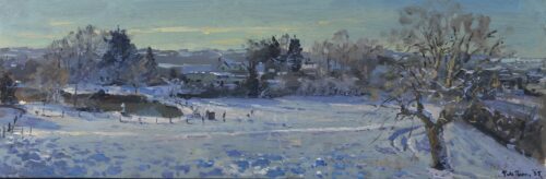 Snow, Hunter’s Rest Inn and Hunter’s Lake, Clutton, January 2025