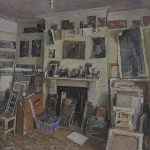 Studio mantelpiece, February 2025