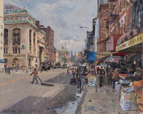 Looking uptown, Bowery South of Grand