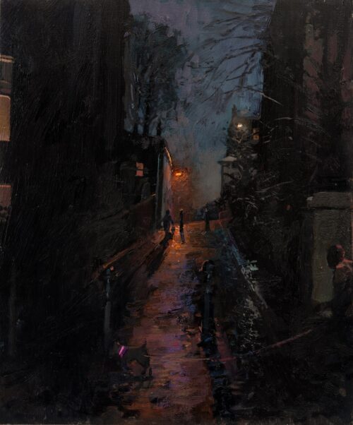Sydenham Lane from Crown Road South, February Evening