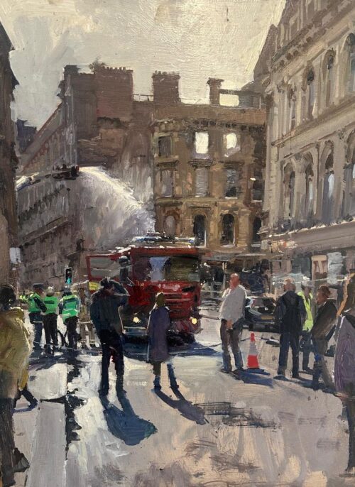 Dousing the Wreckage of Glasgow's Union Street Fire, Midday, 11/03/2026 - SORRY, NO LONGER AVAILABLE