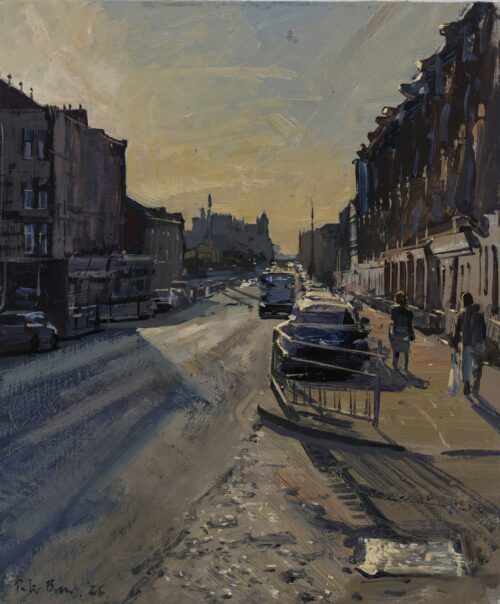 To Parkhead Cross from Tollcross Street (Drummond Drive), May Evening