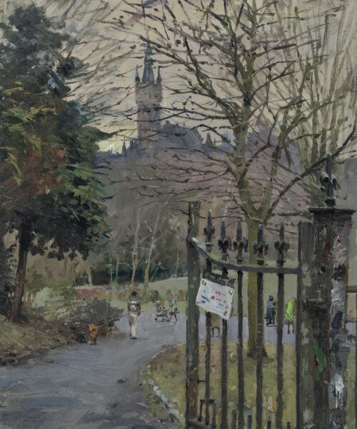 Kelvingrove Park Entrance, Gray Street, February Morning (currently available at: https://www.lemondgallery.com)