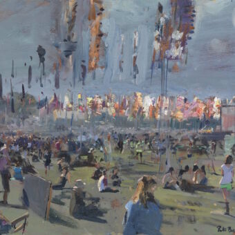 Flags at West Holts, Glastonbury 2017
