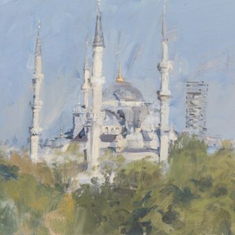 102 The Blue Mosque from the Roof of the Ibrahim Pasha (detail)