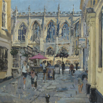 The Abbey Uncovered from Abbey Green, July Morning