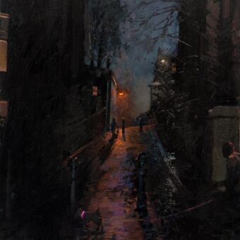 Sydenham Lane from Crown Road South, February Evening