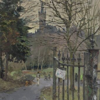Kelvingrove Park Entrance, Gray Street, February Morning