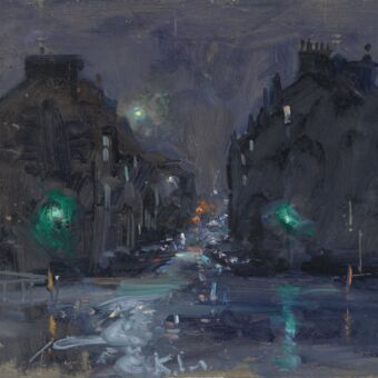 Sketch: Copland Road from Ibrox, Storm Bram Sketch: Copland Road from Ibrox, Storm Bram